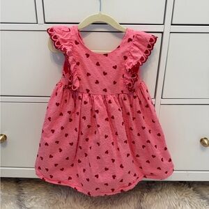 Isaac Mizrahi Pink Heart Pattern Kids Dress